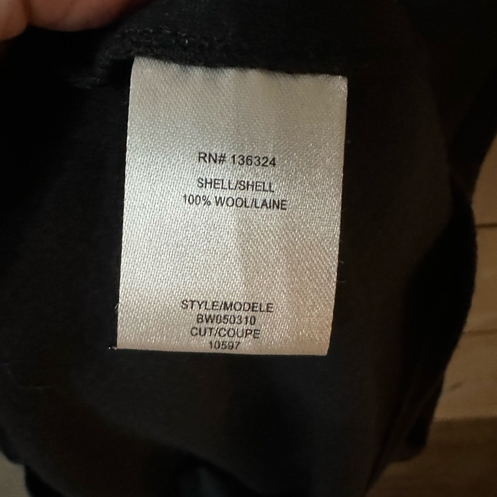 Halston Heritage Little Black Dress Side Ruched 100% Soft Thin Wool Midi Size 10 - Picture 5 of 8